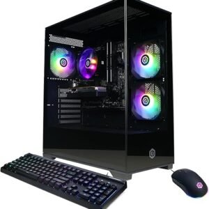 CyberPowerPC Gamer Master Gaming Desktop, AMD Ryzen 5 5500 3.6GHz, Radeon RX 6400 4GB, 16GB DDR4 RAM, 500GB PCIe Gen4 SSD, WiFi Enabled & Windows 11 Home (Model: GMA3100A)